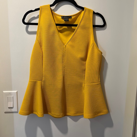 Yellow Peplum Top - Picture 1 of 3